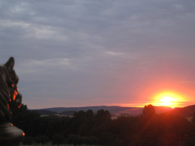 Sonnenuntergang am Landhaus Wittensiek